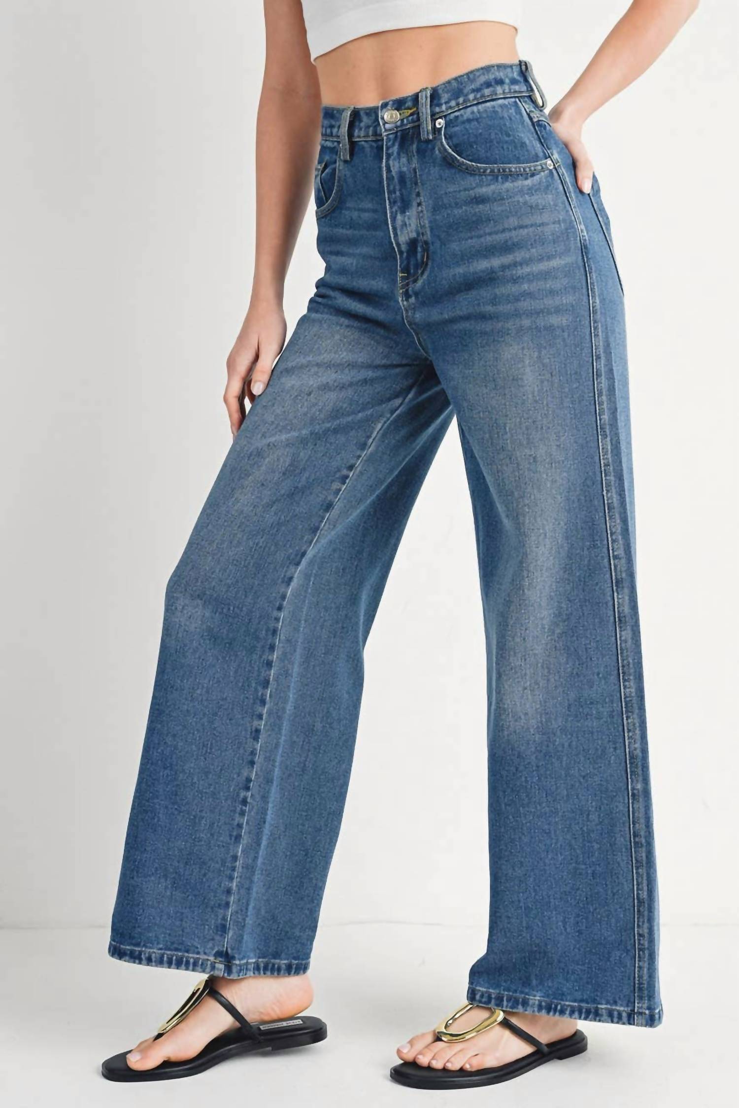 Bluivy - Women's Wide Leg Denim Jeans