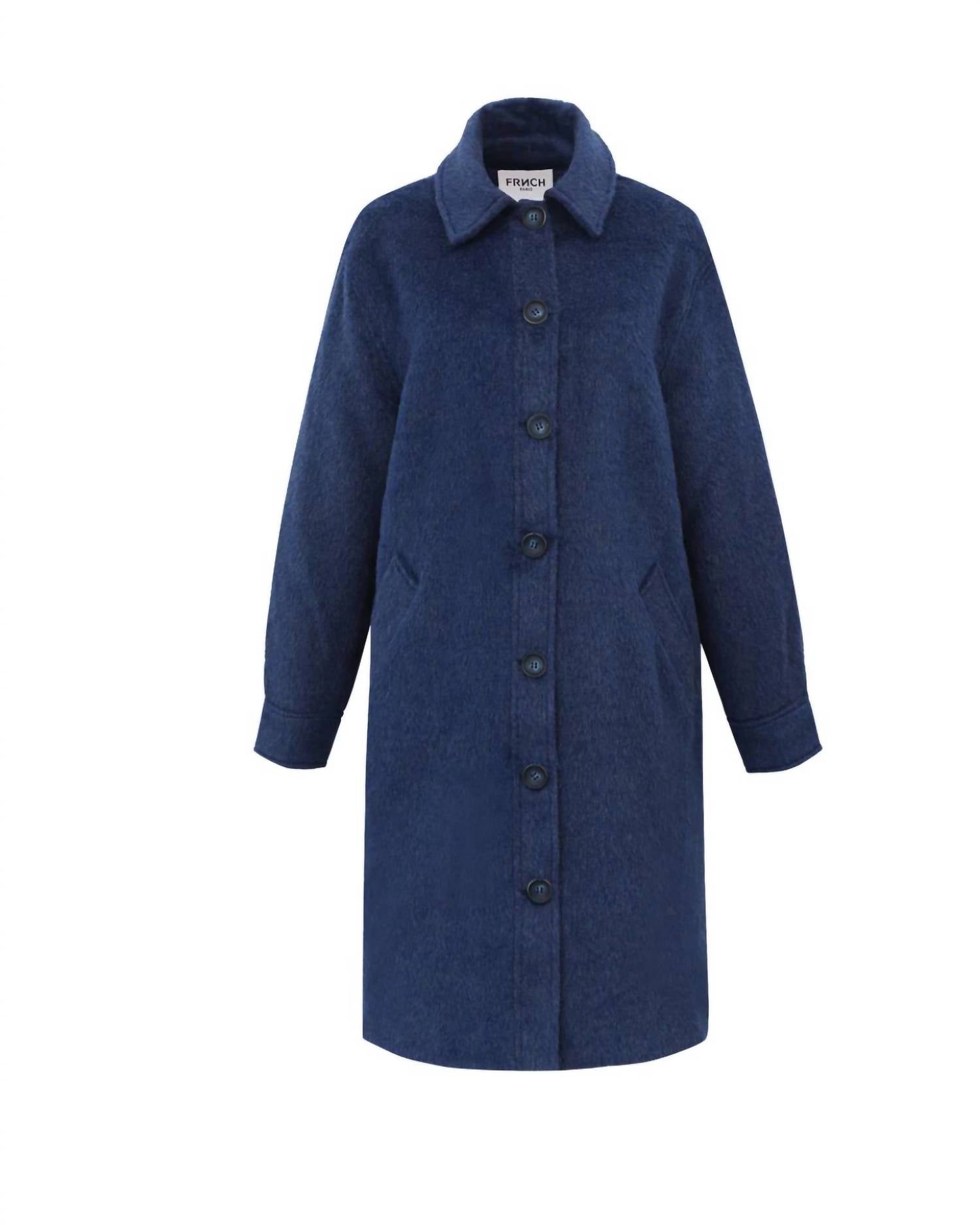 FRNCH Solar Coat in bleu marine - women's jacket - view 5
