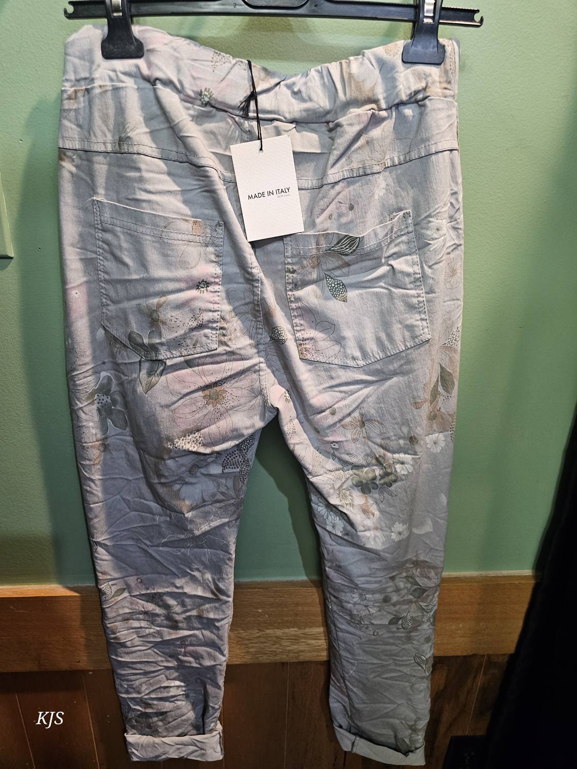 Made In Italy - Women's Printed Italian Crinkle Joggers