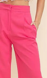 Cloud Ten Pretty Pleats Pants in pink - women's pants - detail view