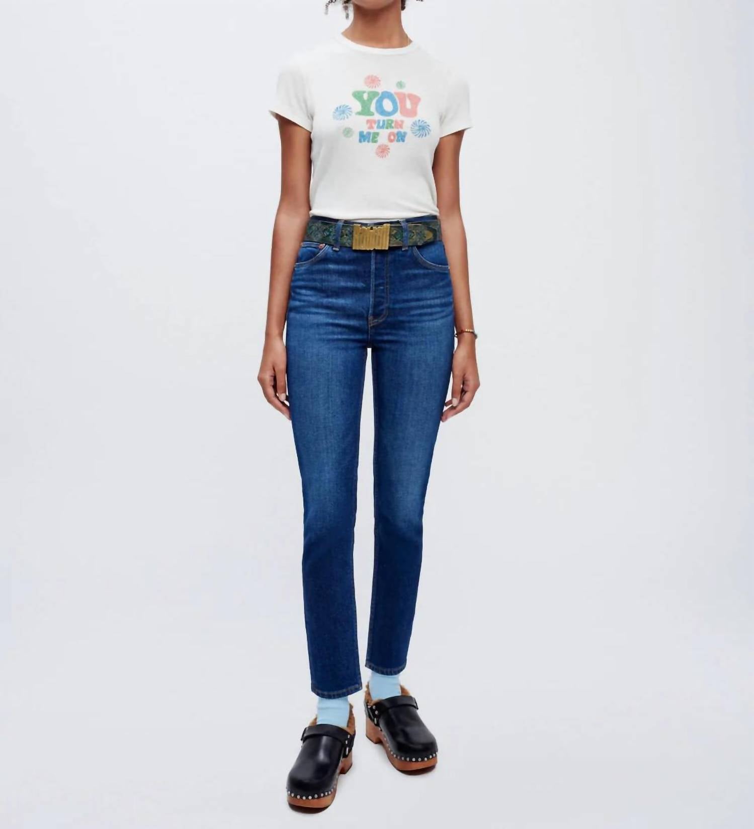 Re/Done - Comfort Stretch High Rise Ankle Crop Jean