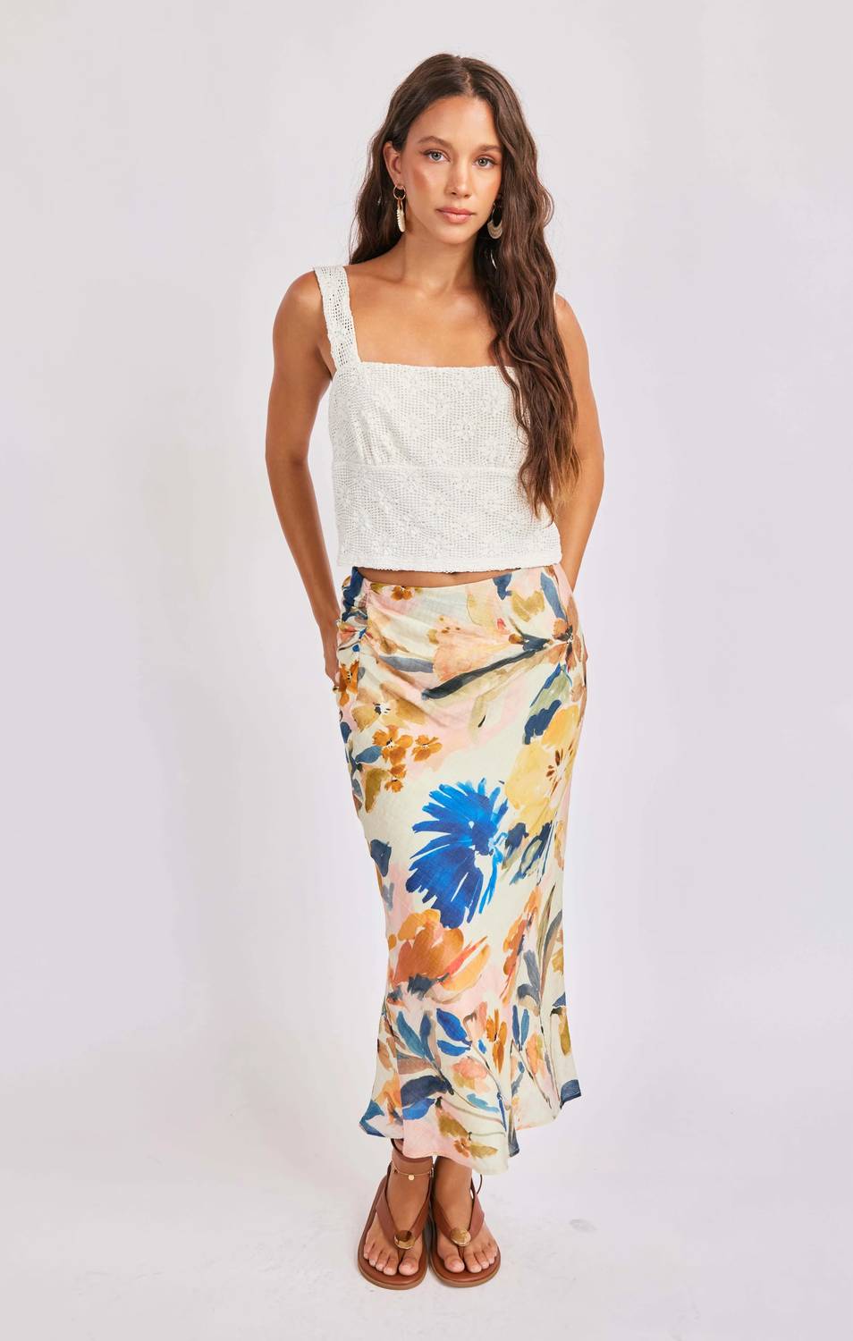 Sage The Label - Mangrove Floral Midi Skirt