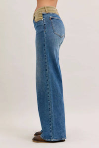 Judy Blue - Corduroy Waist Straight Leg Jeans