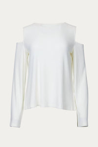 RIBBED COLD-SHOULDER TOP