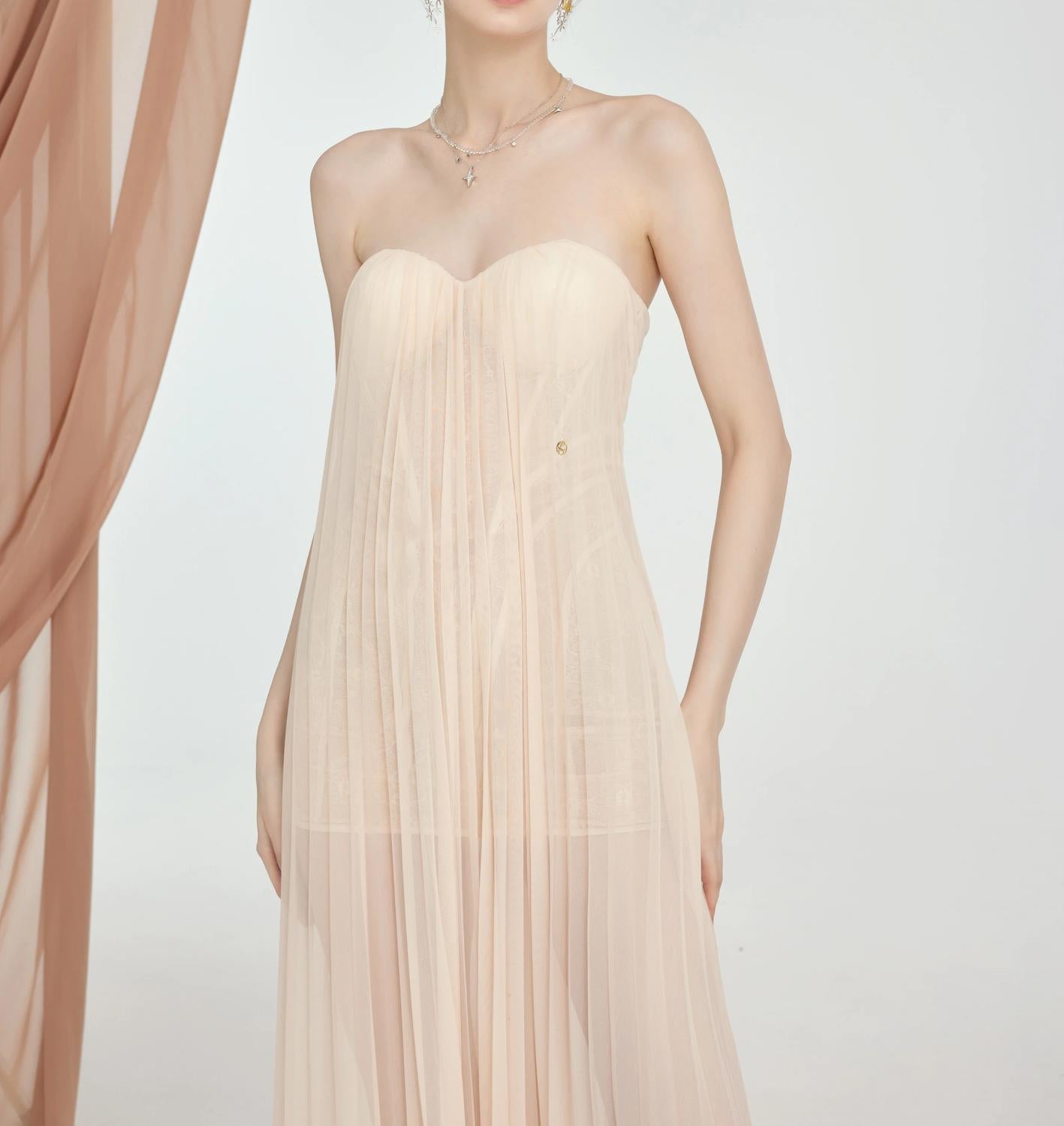 Sheerluck - Lace Corset Maxi Vacation Dress