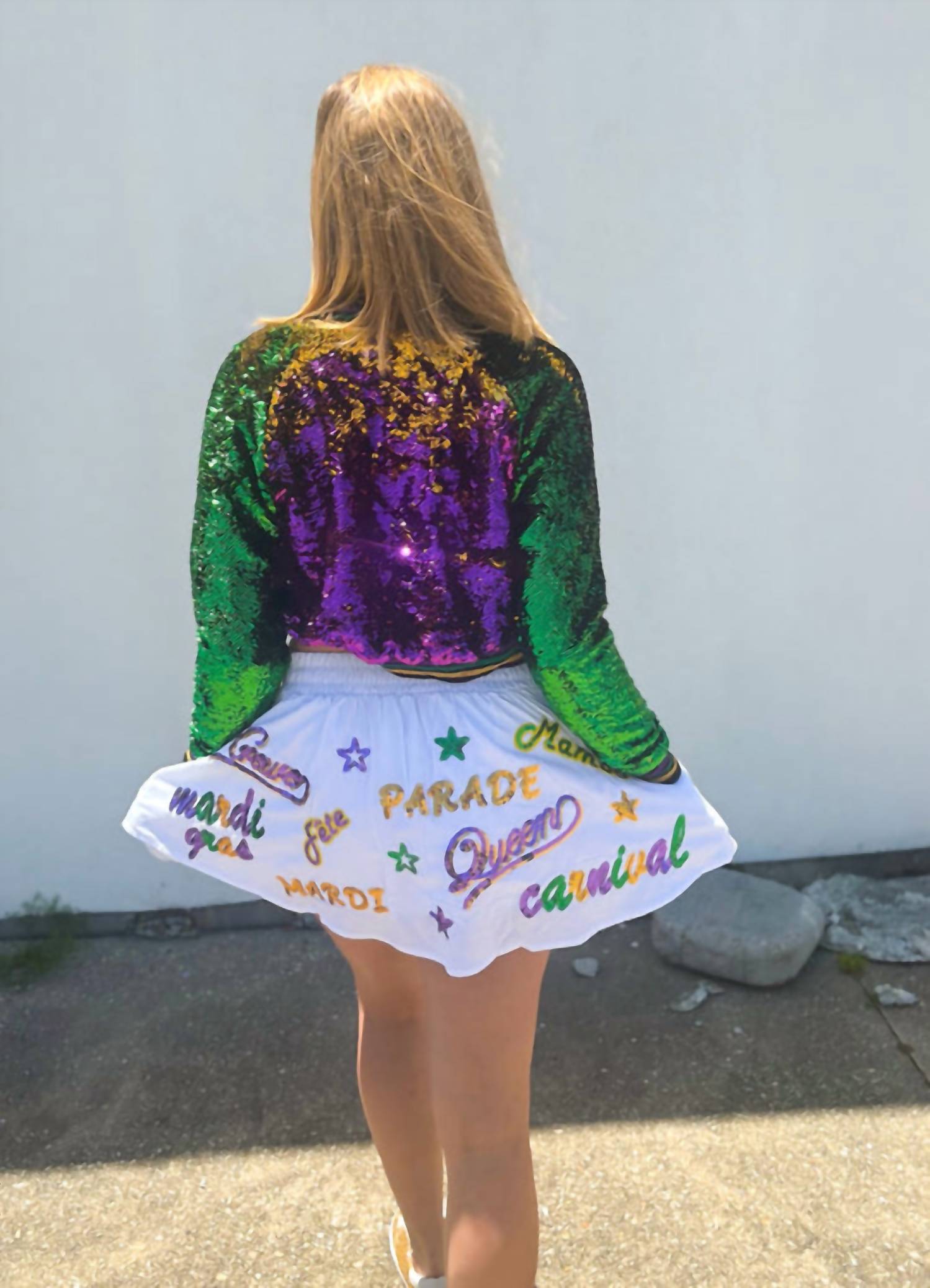 Babe New Orleans - Mardi Gras Explosion Sequin Skort
