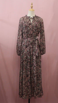 GREYLIN Women's Zoa Chiffon Maxi Dress in mauve - women's dress