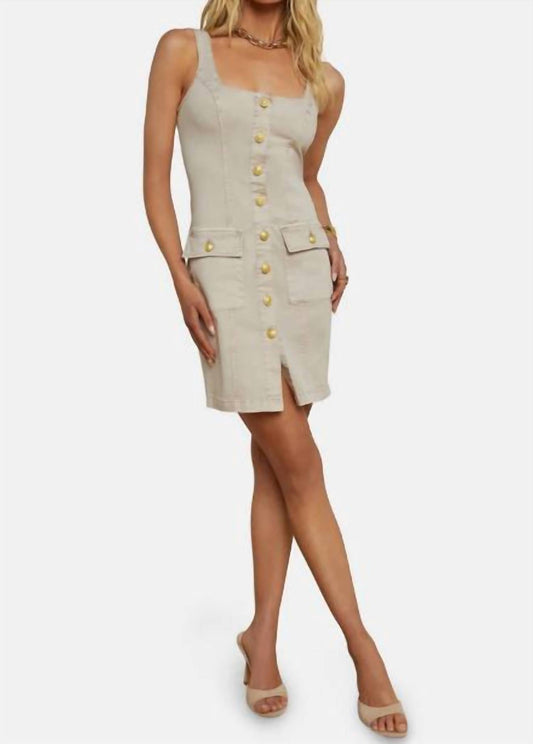 L'Agence - Midy Button-front Mini Dress