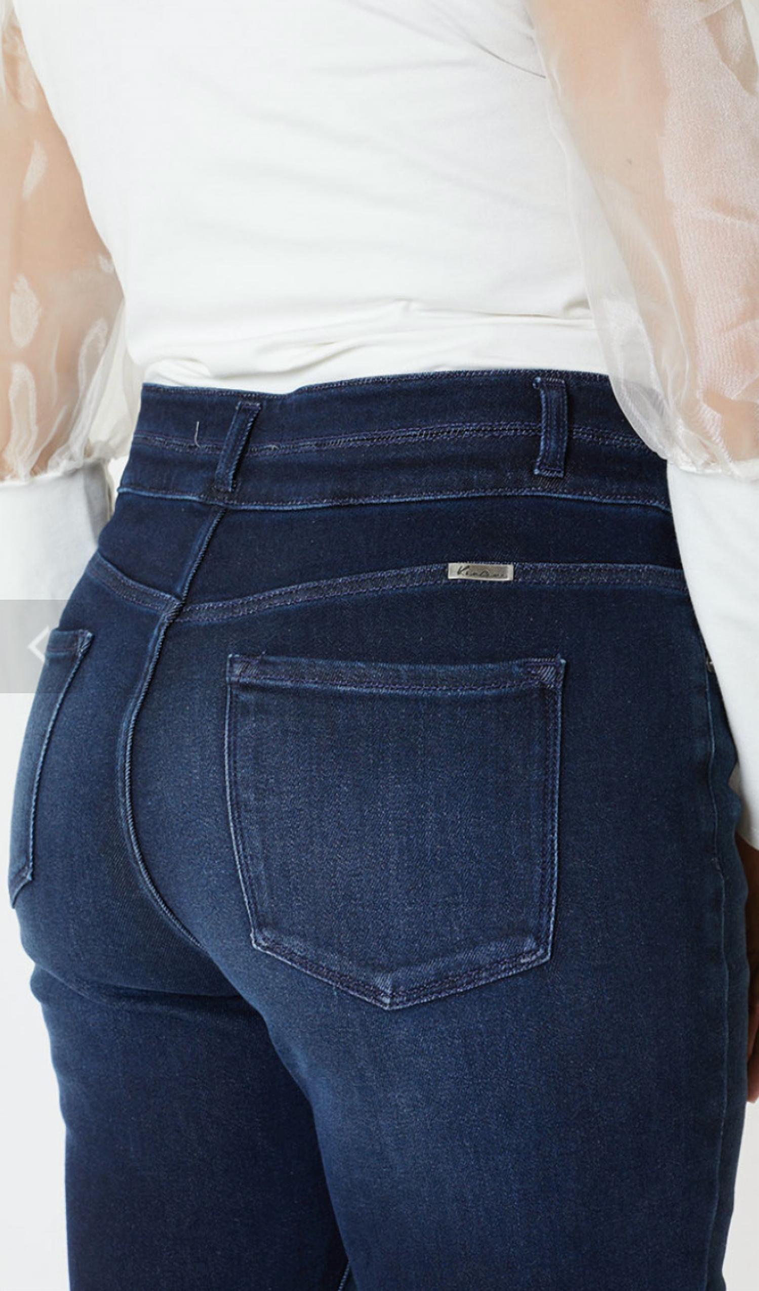 Kancan - Ultra High Rise Double Button Flare Jeans