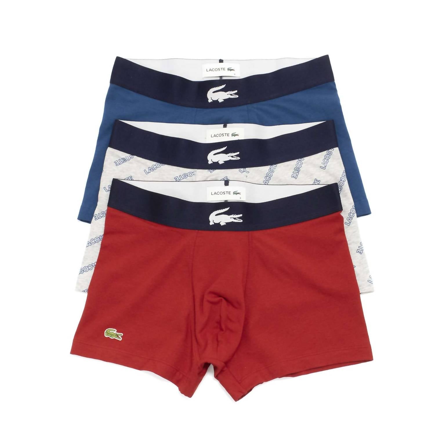 Lacoste - Men's All Over Print 3-pack Jersey Trunks