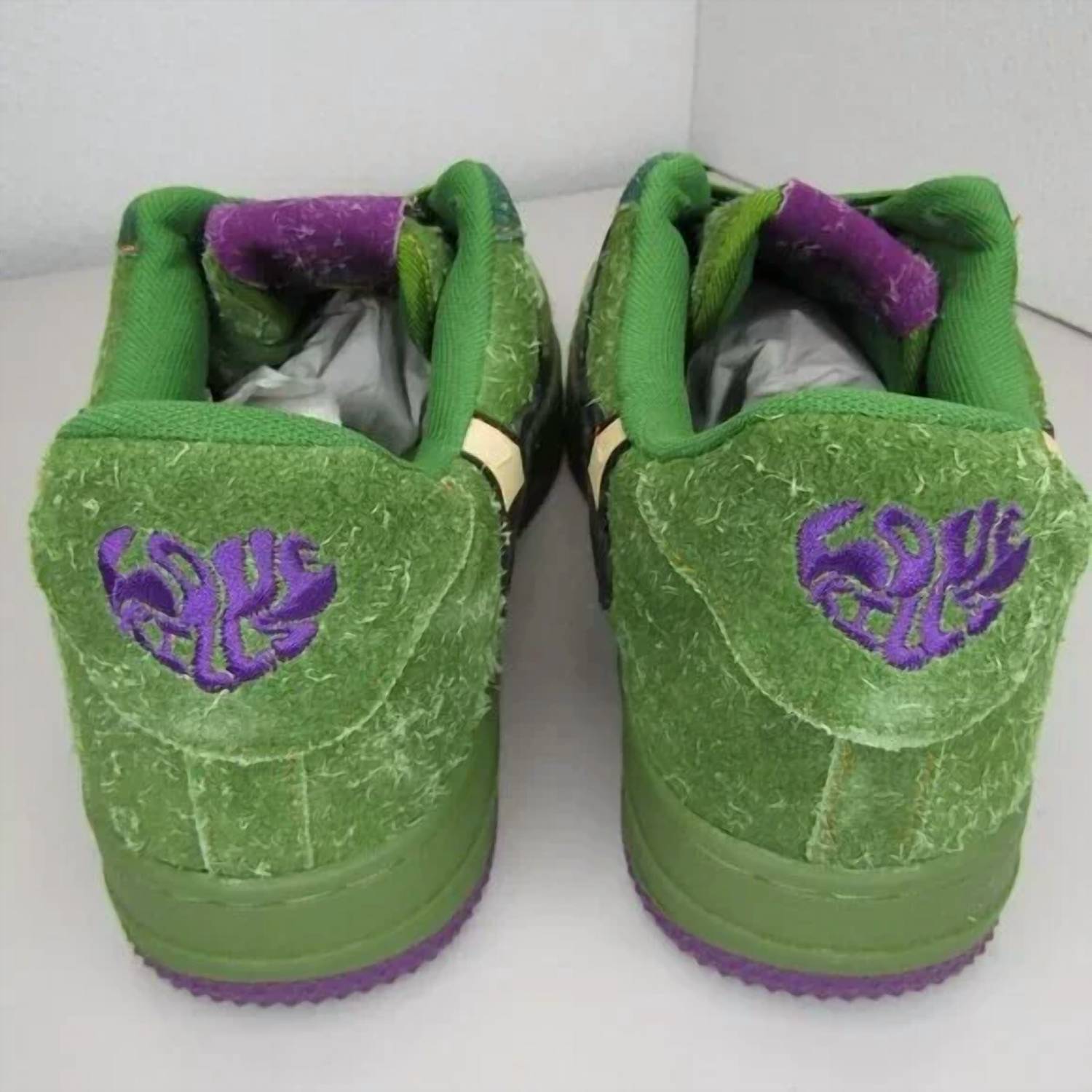 LoveKills Men's Purgers Fashion Skate Suede Sneakers in green purple - men's sneaker - view 7