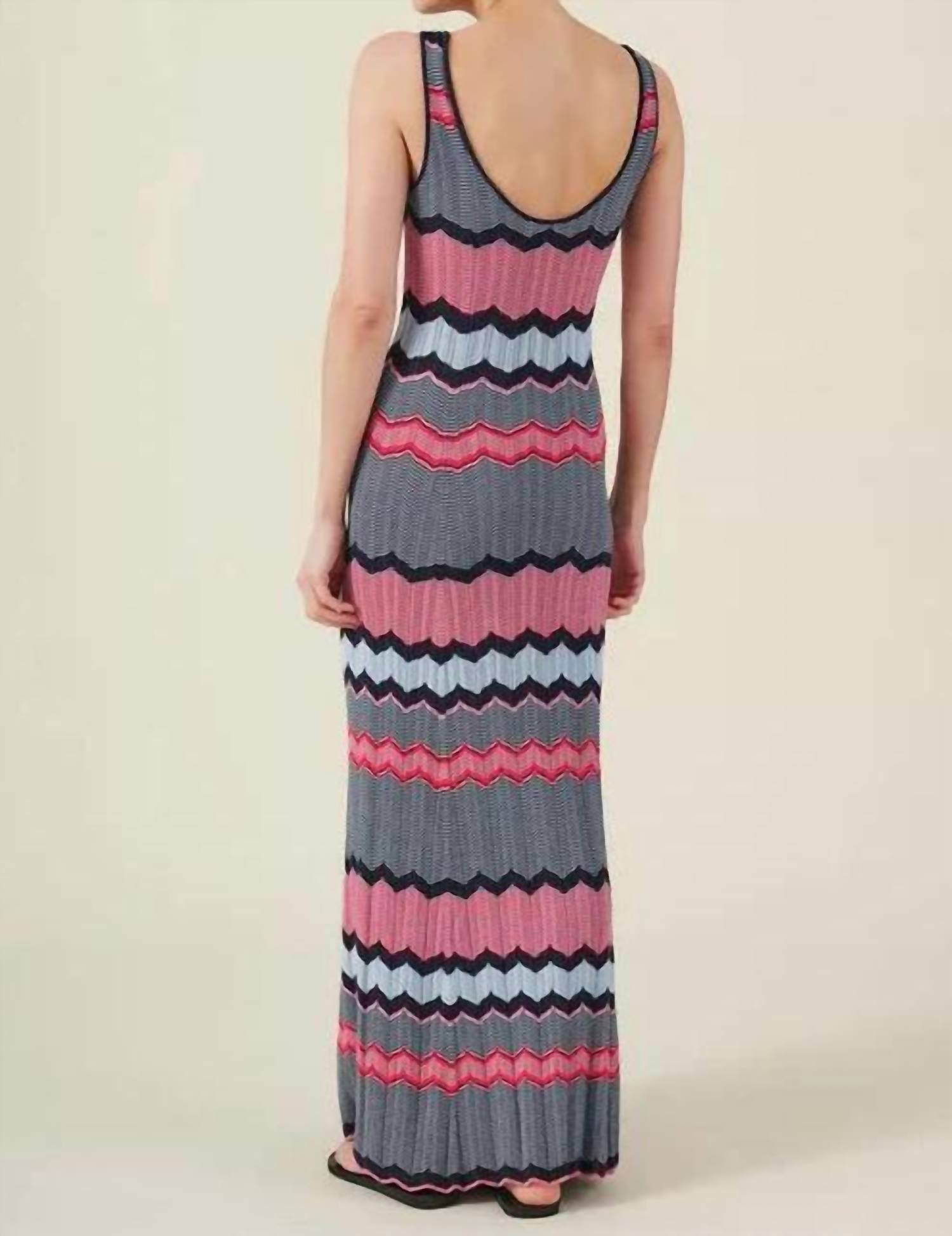 Velvet By Graham & Spencer - Valentina Zig Zag Stripe Maxi Dress