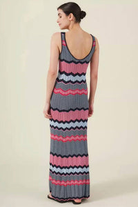 Velvet By Graham & Spencer - Valentina Zig Zag Stripe Maxi Dress