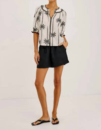 Rails - Belina Smocked Flutter Sleeves Top