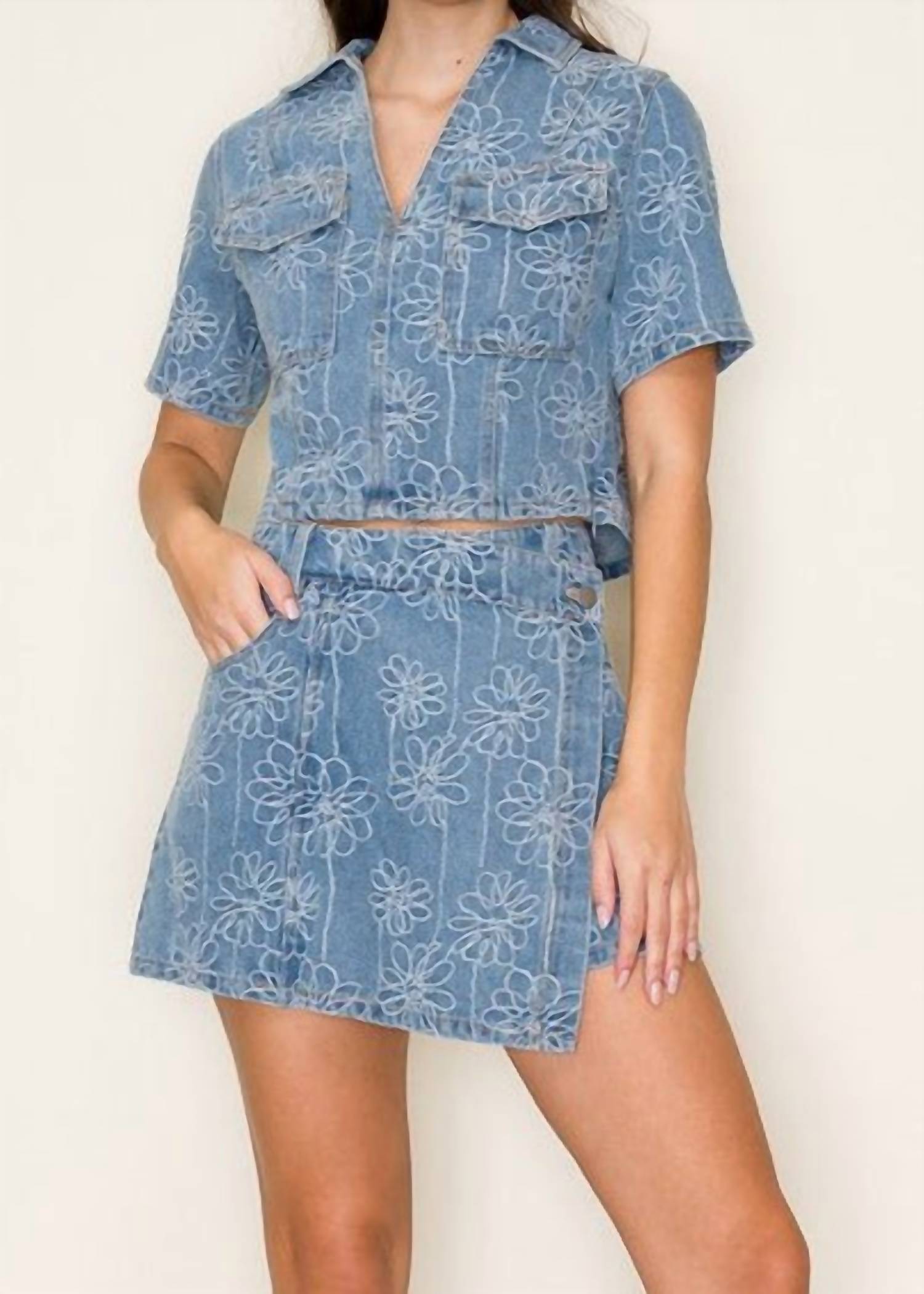 B.Right - Daisy Days Denim Set