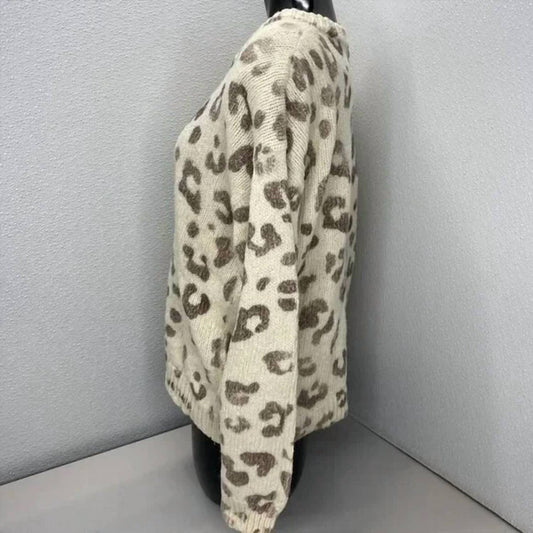 Mother - The Jumper Leopard Print Pullover Sweater