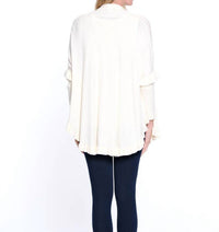Multiples - Ruffle Hem Sweater Cardigan