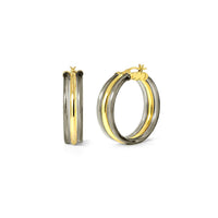 Gold & Honey - Women's Ridge Lucite Hoop Earrings