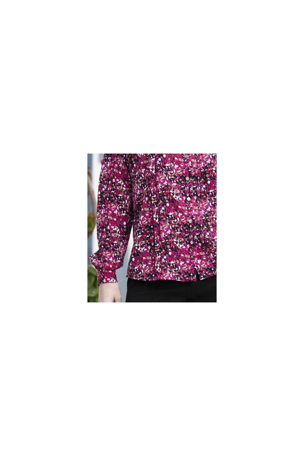 Marble - Collared Print Blouse