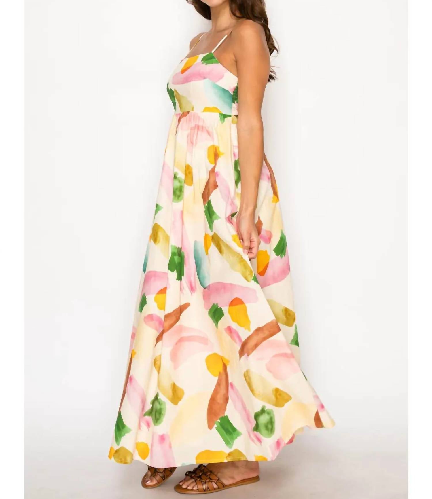 Meet Me In Santorini - Nympha Bloom Maxi Dress