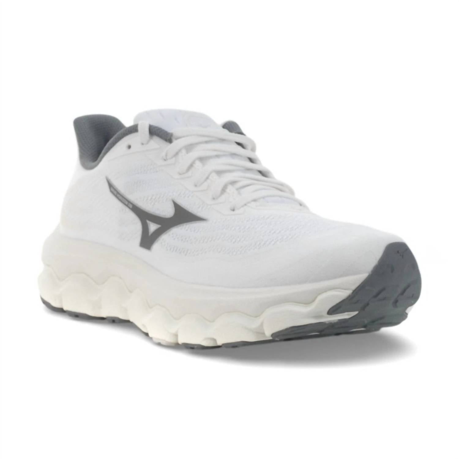 MIZUNO Men's Wave Horizon 8 Shoe in white quiet shade 1 - men's shoe
