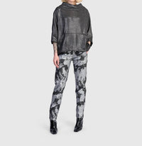 ALEMBIKA Roxy Pullover Top in silver - women's blouse - alternate view