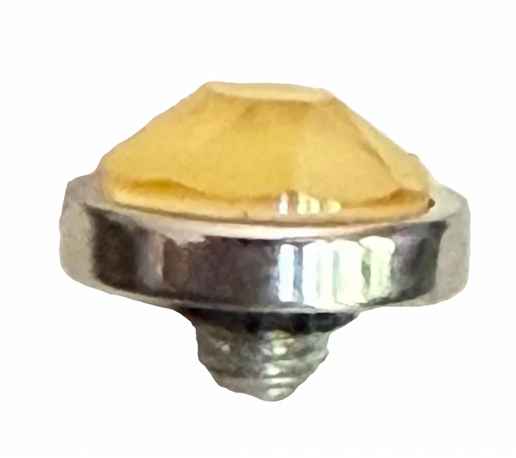 Qudo Women's Canino 9 Mm Jewelry Topper in yellow silver - women's jewelry