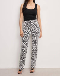 Good American - Zebra Good Icon Straight Jeans