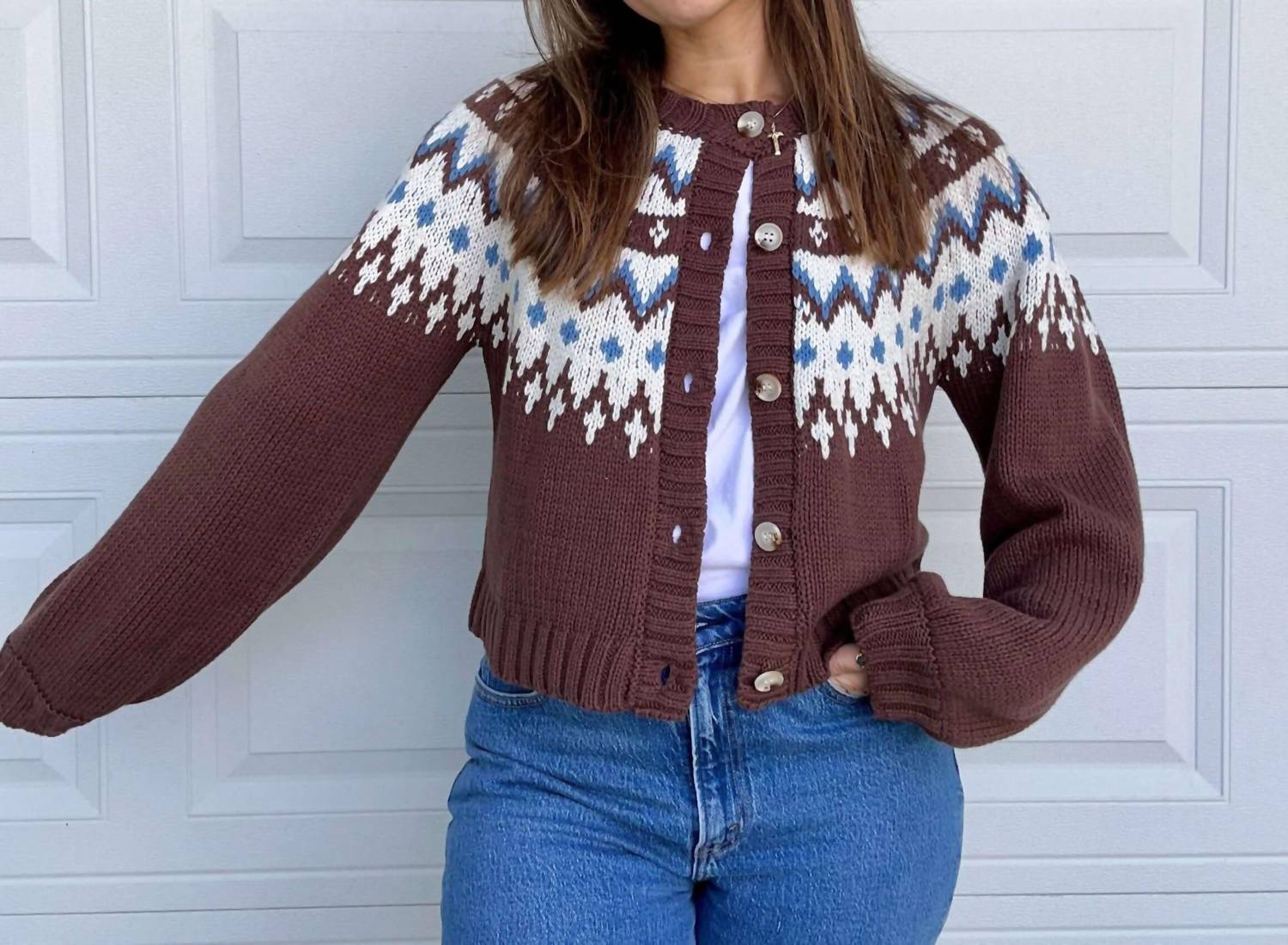 Le Lis - Nordic Print Cardigan