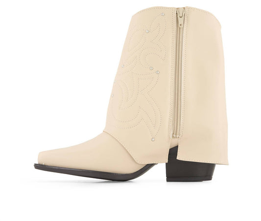 Andrea - Women's Foldover Italian Western Style Boots