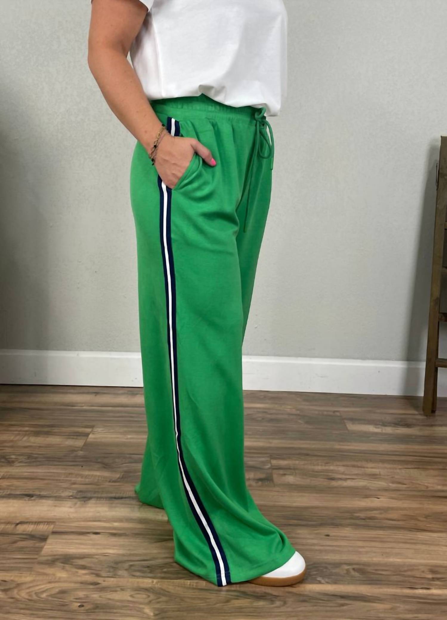 Umgee - Wide Leg Track Pants