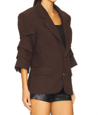 Nonchalant Label - Roma Riched Sleeve Single Breasted Blazer