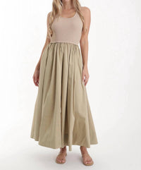 Karina Grimaldi - Ray Knit Combo Midi Dress