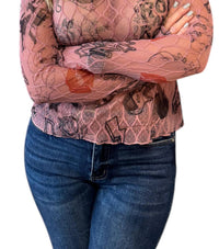 Origami - Rock N Roll Mesh Top