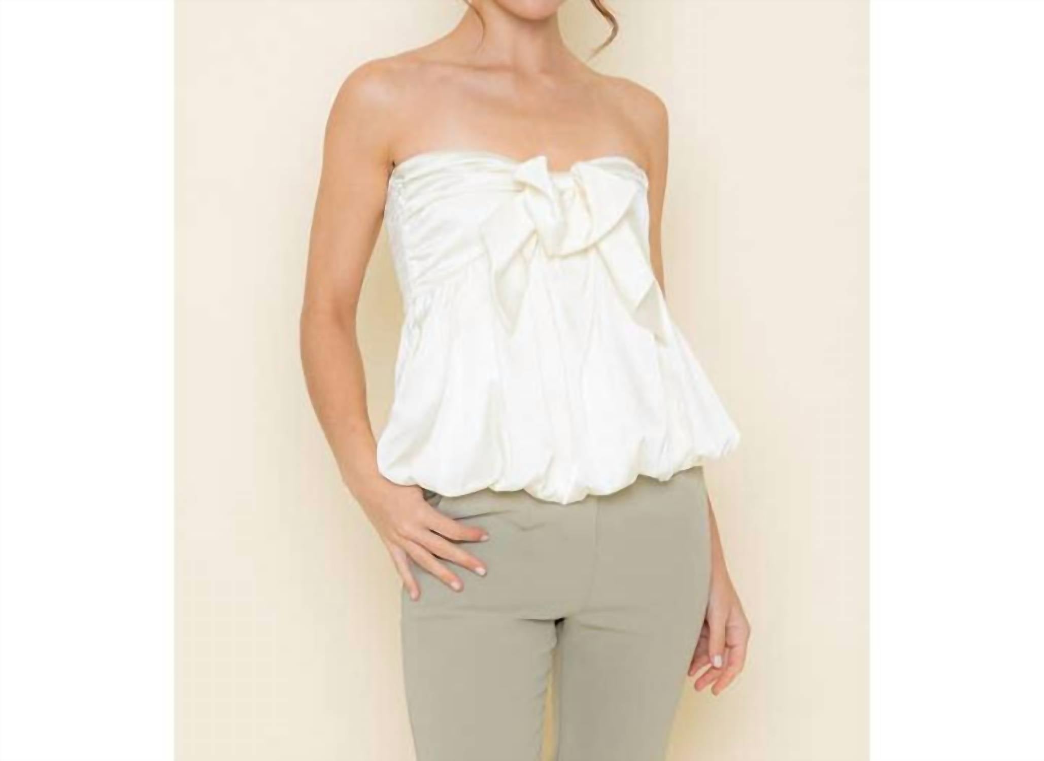 Fore - Strapless Bow Top