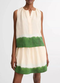 Vince - Dip-dye Sleeveless A-line Top