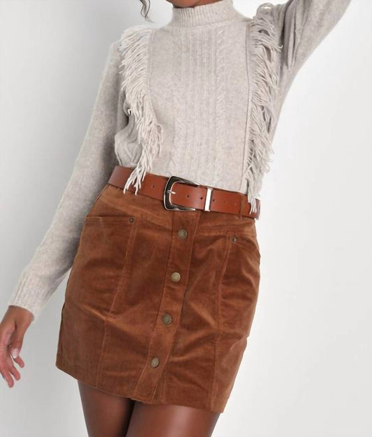 Lulus - Cozy Nature Fringe Sweater