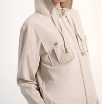 Joseph Ribkoff - Hooded Zip Up Boxy Utility Jacket