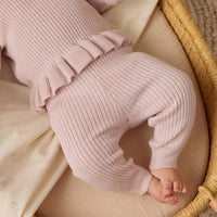 Quincy Mae - Girl's Rib Knit Peplum Top