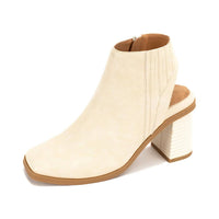 YELLOWBOX Women's Millar Heeled Bootie in bone - women's shoe