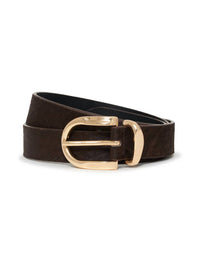 Sanctuary Women's All Day Calf Hair Belt in choco brown - women's accessory