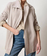 Lilla P - Notch Collar Open Cardigan