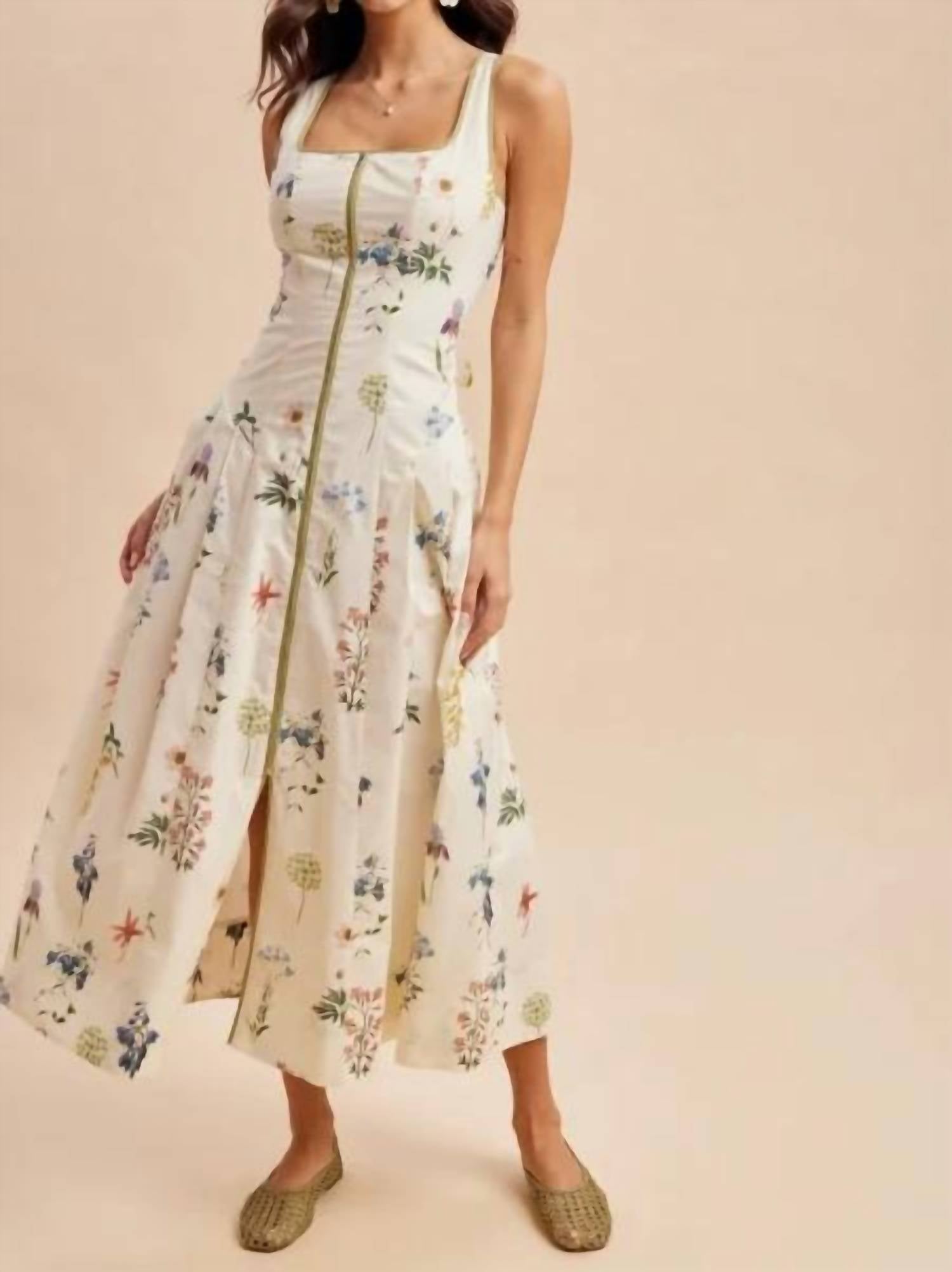 In-Loom - Contrast Floral Maxi Dress