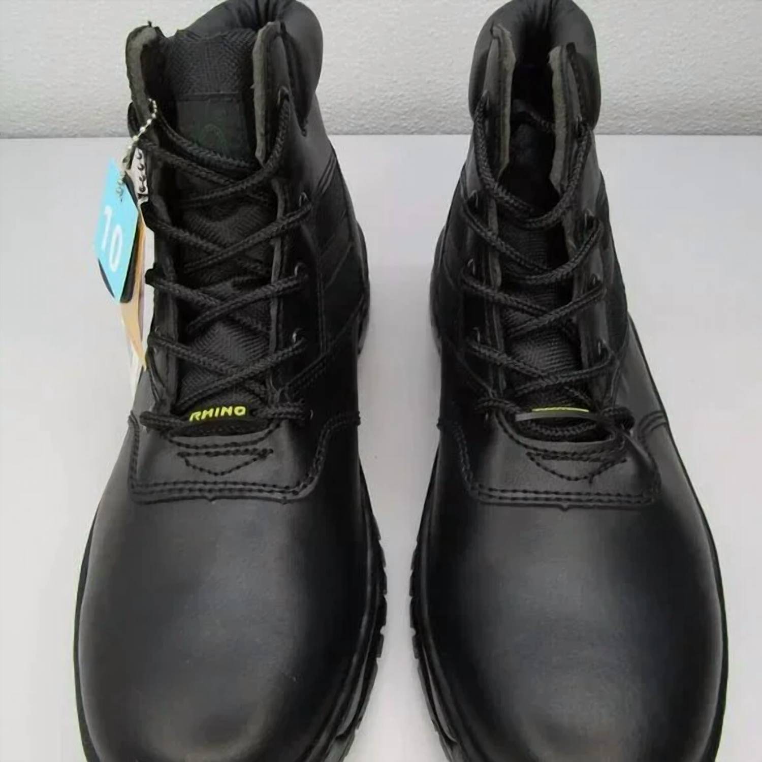 Rhino Men's Tactical Safety Leather Work Boots in black - men's boots - view 4
