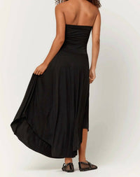 Project Social T - Goddess Strapless Shirred Maxi Dress