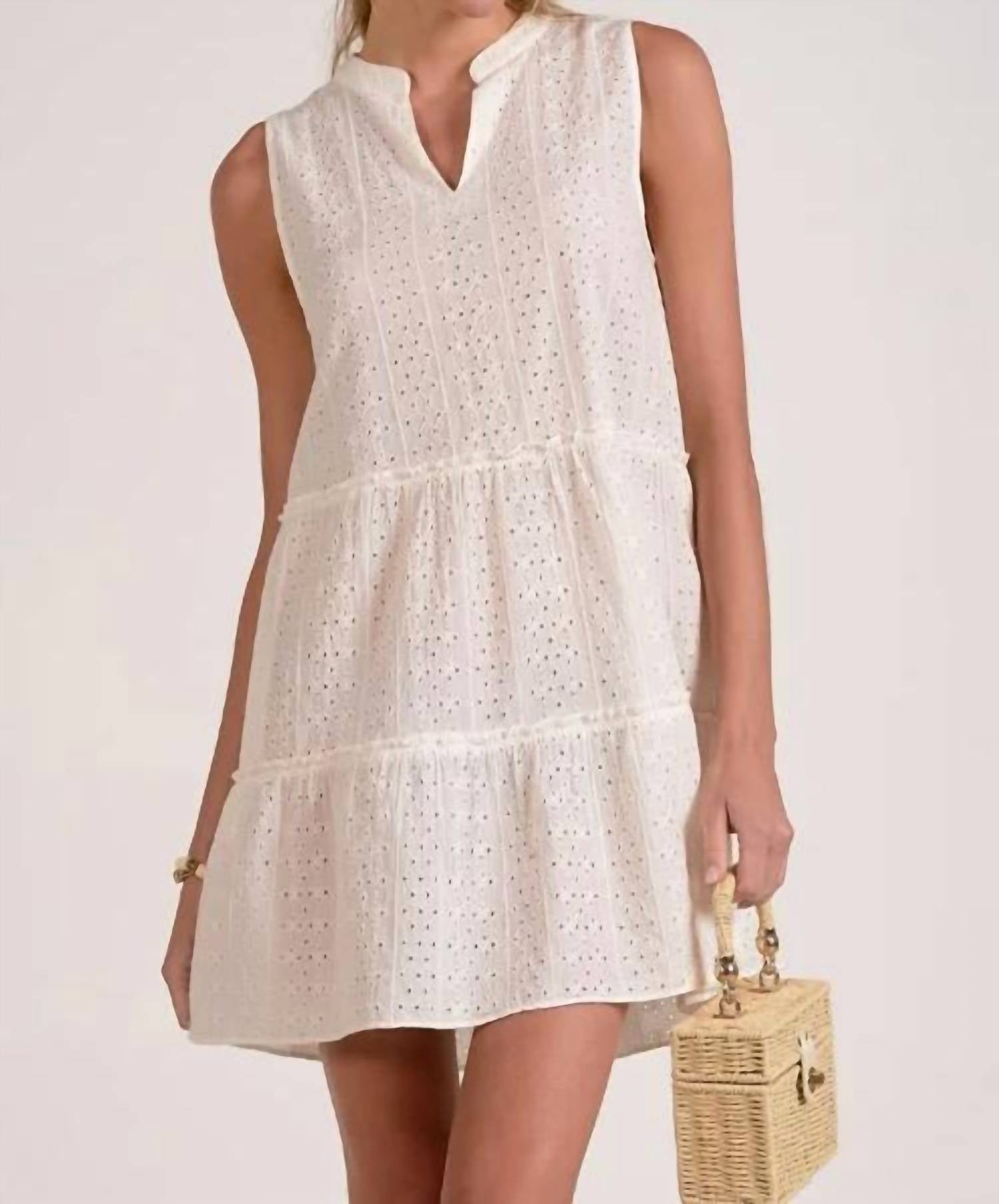 Elan - Solstice Eyelet Shift Dress