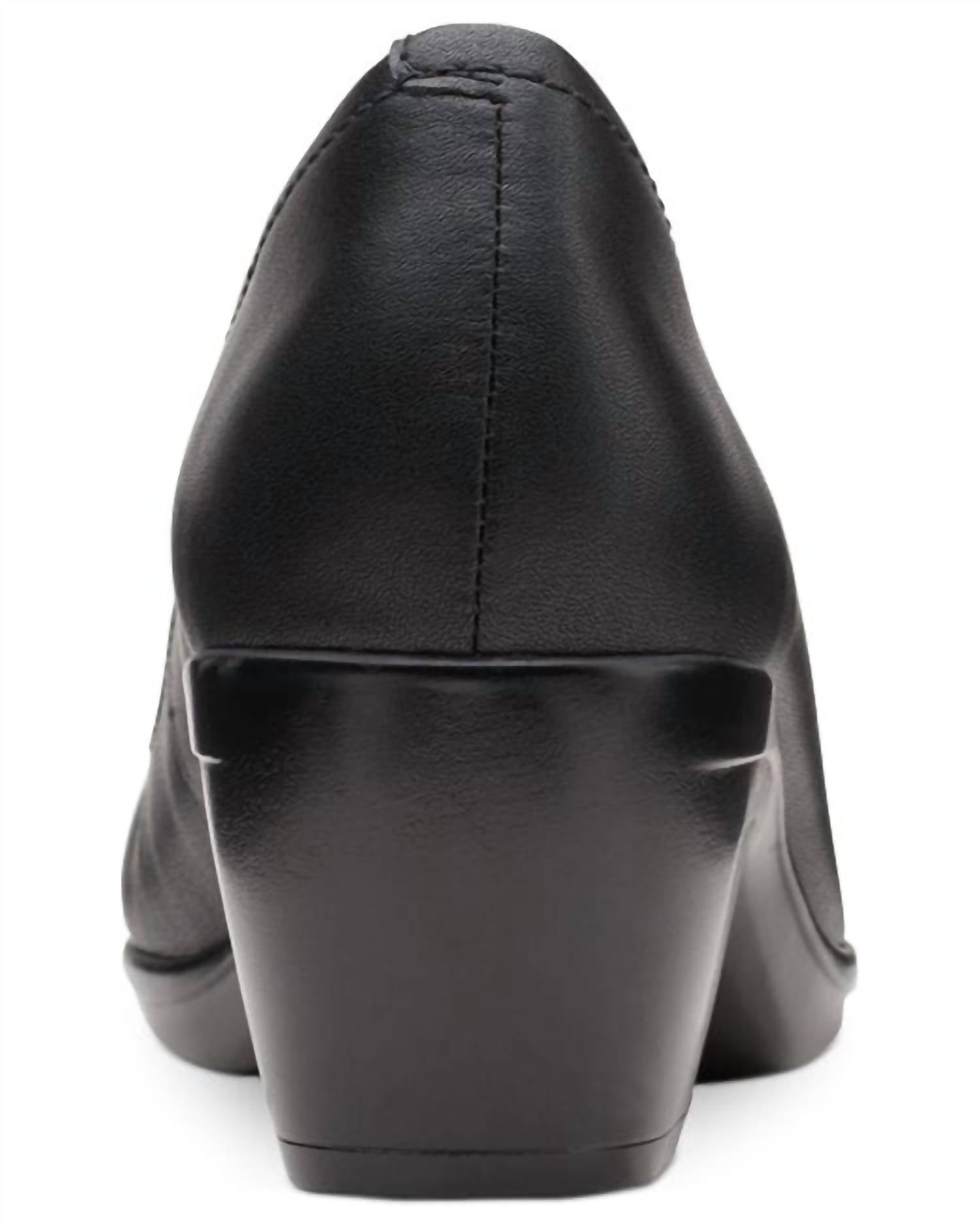 Clarks Women's Emily Belle Pump in black leather - women's heels - view 5