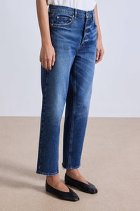 APIECE APART Mensy Mid Rise Jean in vintage blue wash - women's jeans - alternate view