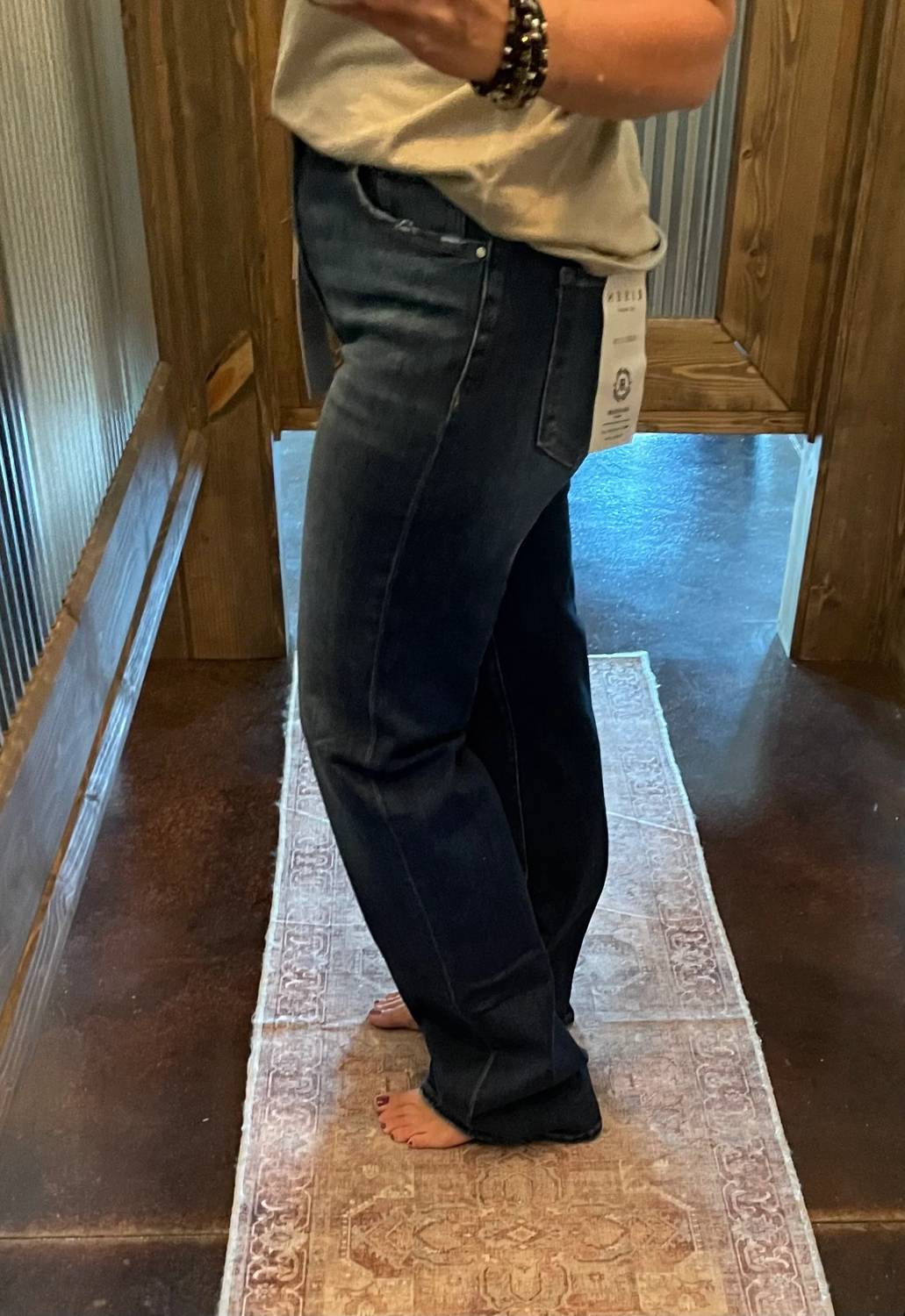 Risen - High Rise Straight Jeans