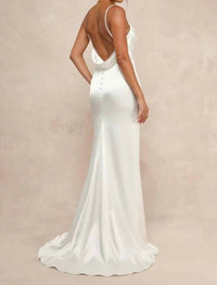 Lulus - Lovely Endearment Satin Sleeveless Backless Maxi Dress